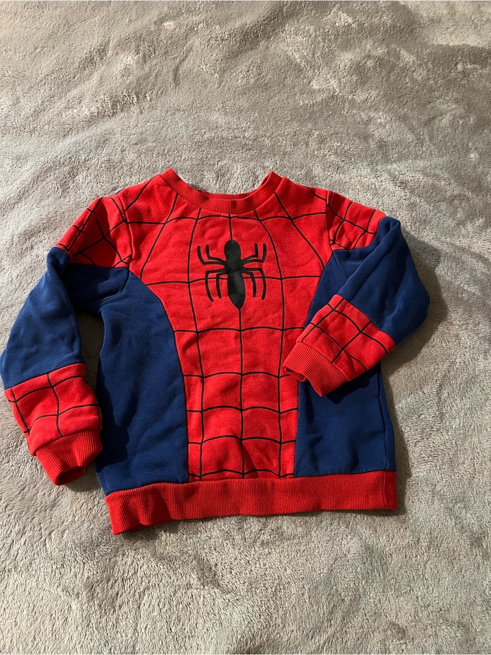 H&M Red & Blue Spider Pullover Costume Sweatshirt